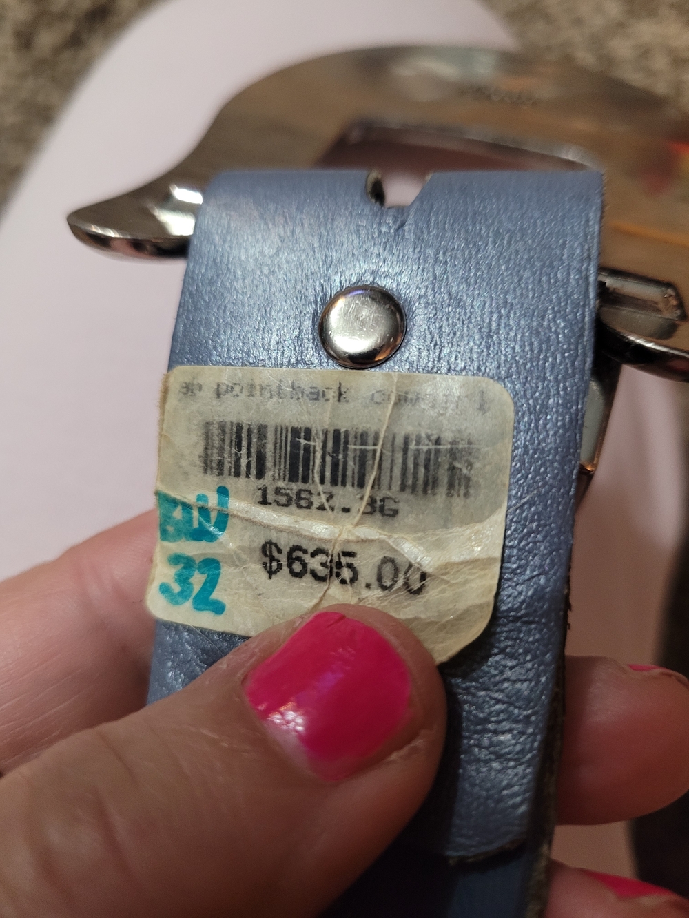 Kippys Pink & Blue Swarovski Crystal Leather Belt. Absolutely Gorgeous In Person - Picture 5 of 8